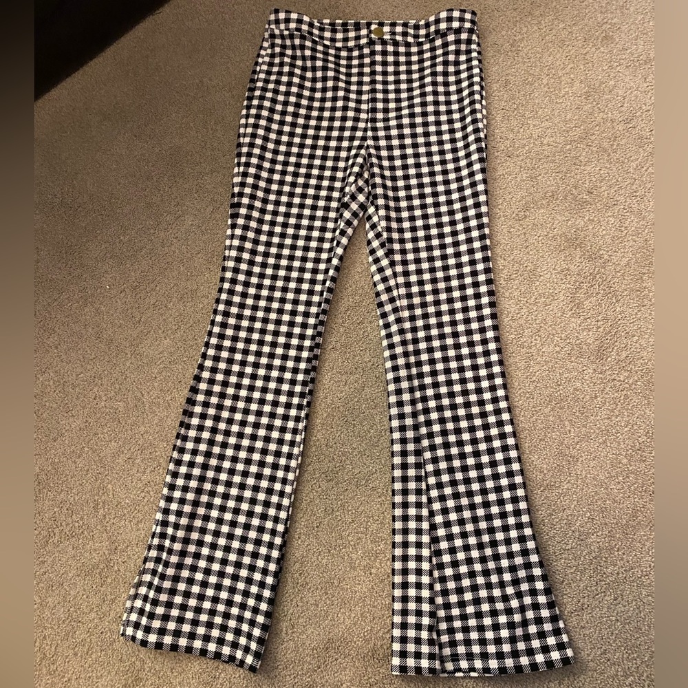 SHEIN Black & White Checkered Pants